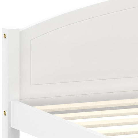 vidaXL Bed Frame without Mattress White Solid Pine Wood 140x200cm
