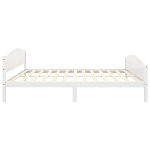 vidaXL Bed Frame without Mattress White Solid Pine Wood 160x200cm