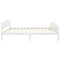 vidaXL Bed Frame without Mattress White Solid Pine Wood 160x200cm