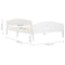 vidaXL Bed Frame without Mattress White Solid Pine Wood 160x200cm
