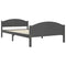 vidaXL Bed Frame without Mattress Dark Grey Solid Pine Wood 120x200cm