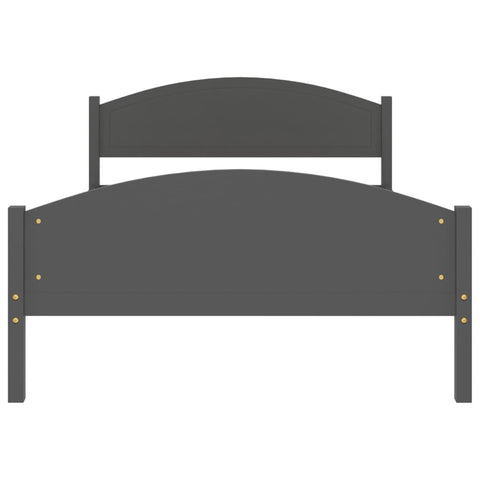 vidaXL Bed Frame without Mattress Dark Grey Solid Pine Wood 120x200cm