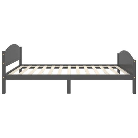vidaXL Bed Frame without Mattress Dark Grey Solid Pine Wood 120x200cm
