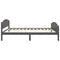 vidaXL Bed Frame without Mattress Dark Grey Solid Pine Wood 120x200cm
