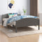 vidaXL Bed Frame without Mattress Dark Grey Solid Pine Wood 120x200cm