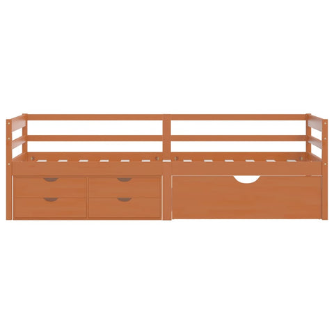 vidaXL Bed Frame with Storage without Mattress Honey Brown 90x200 cm