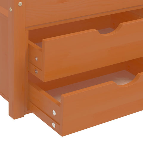 vidaXL Bed Frame with Storage without Mattress Honey Brown 90x200 cm