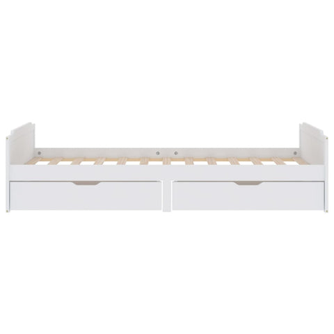 vidaXL Bed Frame without Mattress White Solid Wood Pine 90x200 cm
