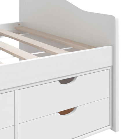 vidaXL 3-Seater Day Bed without Mattress White Solid Pinewood 90x200cm