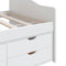 vidaXL 3-Seater Day Bed without Mattress White Solid Pinewood 90x200cm
