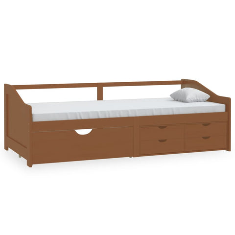 vidaXL 3-Seater Day Bed without Mattress Honey Brown Solid Pinewood 90x200cm