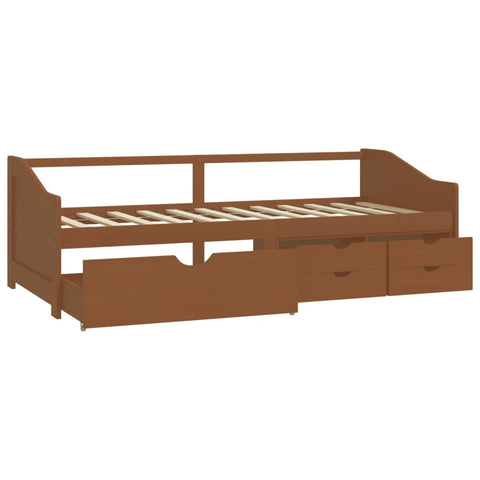vidaXL 3-Seater Day Bed without Mattress Honey Brown Solid Pinewood 90x200cm
