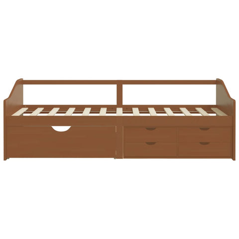 vidaXL 3-Seater Day Bed without Mattress Honey Brown Solid Pinewood 90x200cm