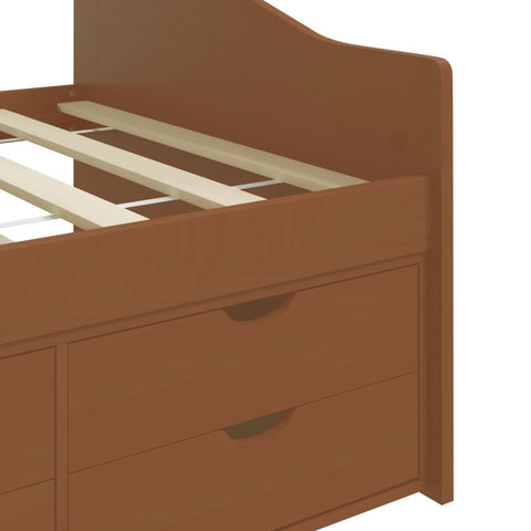 vidaXL 3-Seater Day Bed without Mattress Honey Brown Solid Pinewood 90x200cm