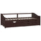vidaXL 3-Seater Day Bed without Mattress Dark Brown Solid Pinewood 90x200cm