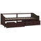 vidaXL 3-Seater Day Bed without Mattress Dark Brown Solid Pinewood 90x200cm