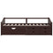 vidaXL 3-Seater Day Bed without Mattress Dark Brown Solid Pinewood 90x200cm