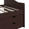 vidaXL 3-Seater Day Bed without Mattress Dark Brown Solid Pinewood 90x200cm