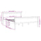 vidaXL Bed Frame without Mattress Solid Wood Pine 140x200 cm