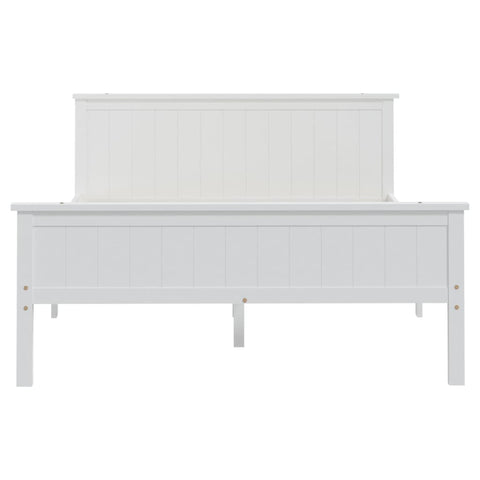 vidaXL Bed Frame without Mattress White Solid Wood Pine 160x200 cm