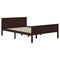 vidaXL Bed Frame without Mattress Dark Brown Solid Wood Pine 120x200 cm