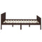 vidaXL Bed Frame without Mattress Dark Brown Solid Wood Pine 120x200 cm