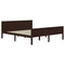 vidaXL Bed Frame without Mattress Dark Brown Solid Wood Pine 180x200 cm Super King