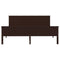 vidaXL Bed Frame without Mattress Dark Brown Solid Wood Pine 180x200 cm Super King