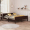 vidaXL Bed Frame without Mattress Dark Brown Solid Wood Pine 180x200 cm Super King