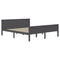 vidaXL Bed Frame without Mattress Grey Solid Wood Pine 180x200 cm Super King