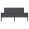 vidaXL Bed Frame without Mattress Grey Solid Wood Pine 180x200 cm Super King