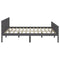 vidaXL Bed Frame without Mattress Grey Solid Wood Pine 180x200 cm Super King