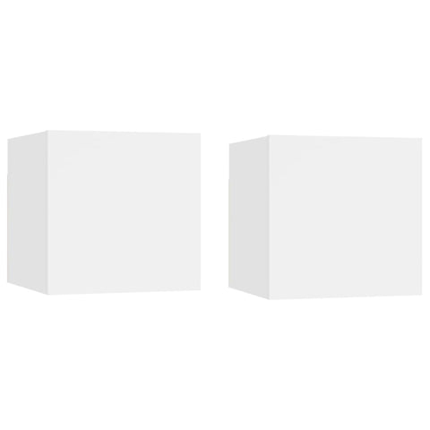 vidaXL Bedside Cabinets 2 pcs White 30.5x30x30 cm Engineered Wood