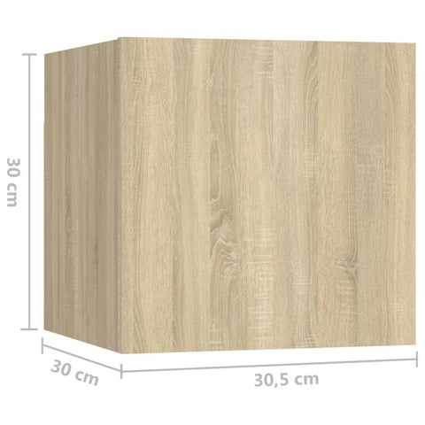 vidaXL Bedside Cabinet Sonoma Oak 30.5x30x30 cm Engineered Wood