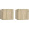 vidaXL Bedside Cabinets 2 pcs Sonoma Oak 30.5x30x30 cm Engineered Wood