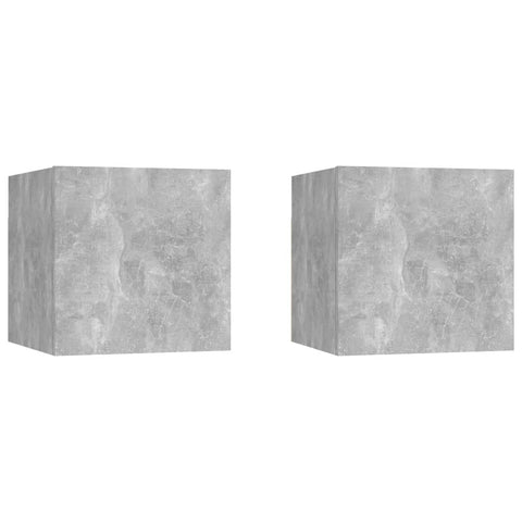vidaXL Bedside Cabinets 2 pcs Concrete Grey 30.5x30x30 cm Engineered Wood
