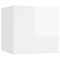 vidaXL Bedside Cabinet High Gloss White 30.5x30x30 cm Engineered Wood