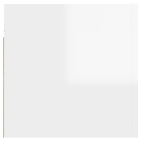 vidaXL Bedside Cabinet High Gloss White 30.5x30x30 cm Engineered Wood