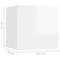 vidaXL Bedside Cabinet High Gloss White 30.5x30x30 cm Engineered Wood