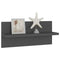 vidaXL Wall Shelf 4 pcs Grey 40x11.5x18 cm Engineered Wood