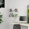 vidaXL Wall Shelf 2 pcs White 80x11.5x18 cm Engineered Wood