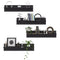 vidaXL Wall Shelf 4 pcs Grey 80x11.5x18 cm Engineered Wood