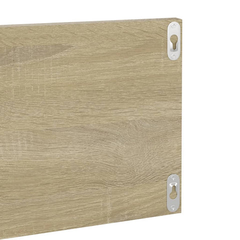 vidaXL Wall Shelf 2 pcs Sonoma Oak 80x11.5x18 cm Engineered Wood