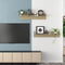 vidaXL Wall Shelf 2 pcs Sonoma Oak 80x11.5x18 cm Engineered Wood