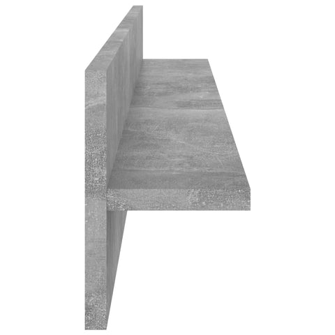 vidaXL Wall Shelf 2 pcs Concrete Grey 80x11.5x18 cm Engineered Wood