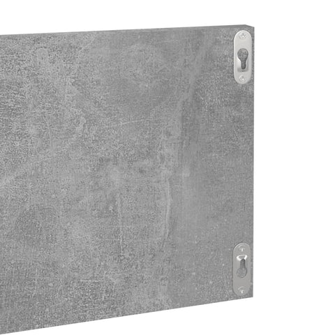 vidaXL Wall Shelf 2 pcs Concrete Grey 80x11.5x18 cm Engineered Wood