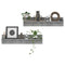 vidaXL Wall Shelf 2 pcs Concrete Grey 80x11.5x18 cm Engineered Wood