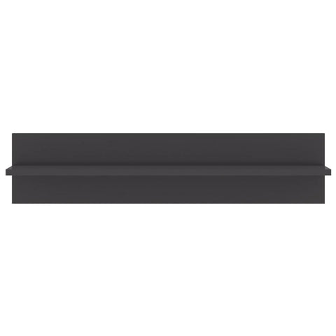 vidaXL Wall Shelf 2 pcs High Gloss Grey 80x11.5x18 cm Engineered Wood