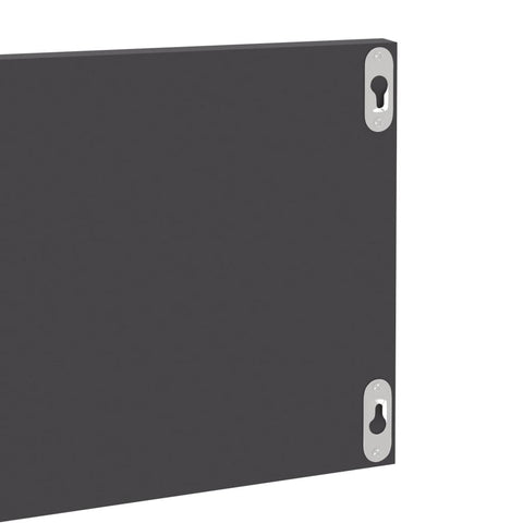 vidaXL Wall Shelf 2 pcs High Gloss Grey 80x11.5x18 cm Engineered Wood