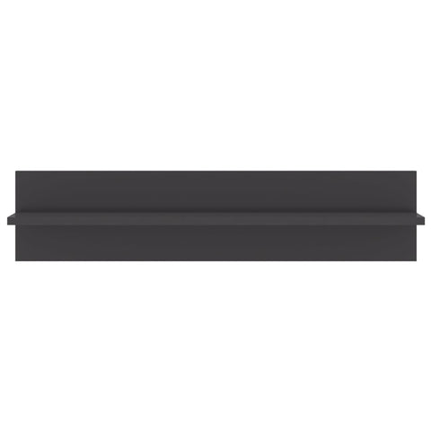 vidaXL Wall Shelf 4 pcs High Gloss Grey 80x11.5x18 cm Engineered Wood